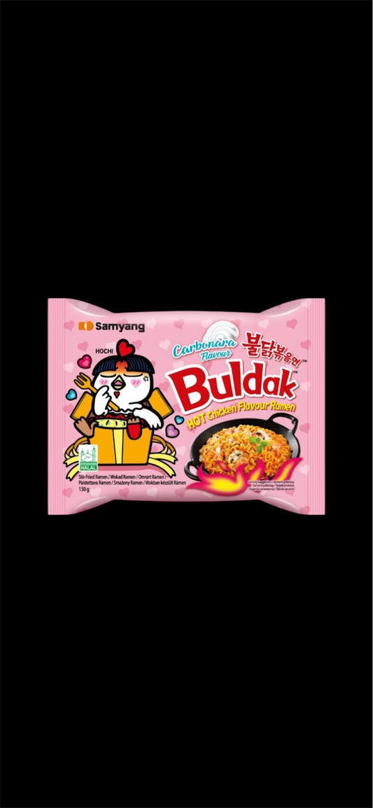 Buldak Ramen Noodles Hot Chicken Carbonara, 130g